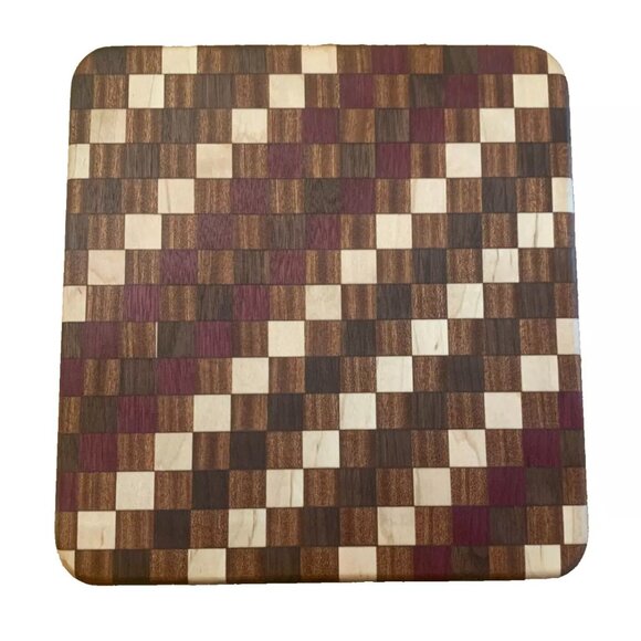 Cutting Board Walnut / Sapele / Purple Heart / Maple Hardwoods Hand Crafted - Picture 3 of 8